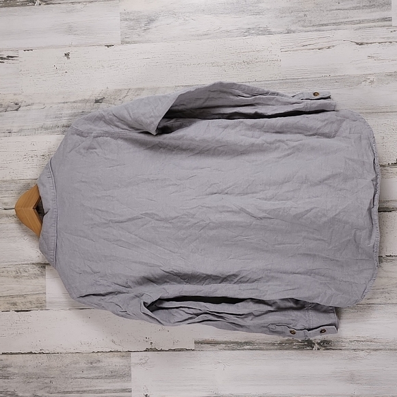 The North Face gray soft flannel button up long sleeve shirt Size Medium - Picture 4 of 11